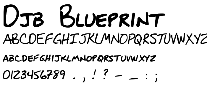 DJB BLUEPRINT font